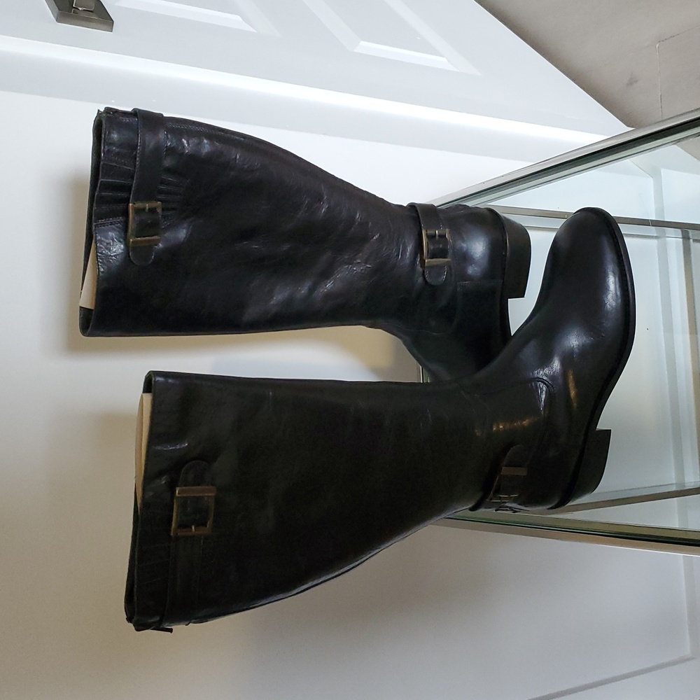 LOVE David & Richard women’s Black Leather boots Made In Italy Size 40 (10)NWOB - Picture 2 of 11